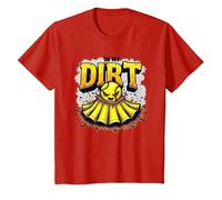 Dirt in My Skirt Ferce Player Spirit pour Filles T-Shirt, Enfant, Rouge, 4 Ans