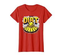Dirt in My Skirt Ferce Player Spirit pour Filles T-Shirt, Femme, Rouge, M