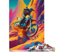 Dirt Motocross BestArt Puzzle 1000 Pièces Educa Jouet en Bois Divertissement Créatif De l'art De La Décoration Jeu Éducatif Challenge Toy Adultes & Enfants des 14 Ans 1000pcs (75x50cm)