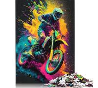 Dirt Motocross Puzzle 1000 Pièces Educa Jouet en Bois Cadeau Unique Décoration Intérieure Jeu Éducatif Challenge Toy Adultes Et Enfants À Partir De 14 Ans 1000pcs (40x28cm)