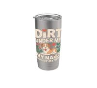 Dirt Under My Nails Dog By My Side Gobelet isotherme en acier inoxydable double paroi