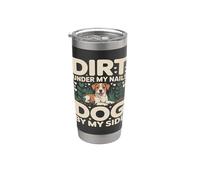 Dirt Under My Nails Dog By My Side Gobelet isotherme en acier inoxydable double paroi