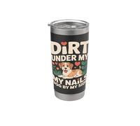 Dirt Under My Nails Dog By My Side Gobelet isotherme en acier inoxydable double paroi