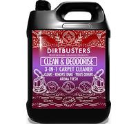 Dirtbusters Nettoyant Désodorisant Professionnel Concentré 3 en 1 pour Tapis/Tissus - Neutraliseur d’Odeur, aux Huiles Essentielles, Shampoing Idéal des Machines Lavant par Extraction, 5 litres