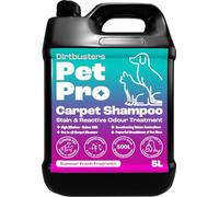 Dirtbusters Pet Pro Solution de shampooing nettoyant en profondeur avec neutraliseur d'odeurs pour enlever l'urine de chien et de chat, solution nettoyante pour tapis et machines à shampooing (5 l)