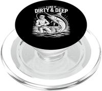 Dirty & Deep Angler Pêcheur drôle Dicton pour Homme Poisson PopSockets PopGrip pour MagSafe