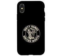 Dirty Hands Dirtier Mouth Funny Construction Manager Foreman Coque pour iPhone X/XS