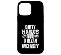 Dirty Hands Make Clean Money Machines Génie mécanique Coque pour iPhone 13 Pro Max