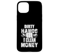 Dirty Hands Make Clean Money Machines Génie mécanique Coque pour iPhone 15 Plus