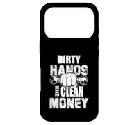 Dirty Hands Make Clean Money Machines Génie mécanique Coque pour iPhone 17 Pro