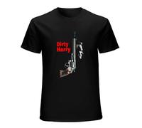 Dirty Harry Movie Black T-Shirt Printed Tee Graphic Top for Men Shirt L