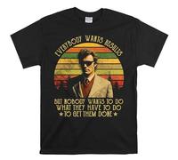 Dirty Harry Shirt, Everybody Wants Results But Nobody Wants to Do T-shirt vintage unisexe avec citation de films, Noir , 4XL