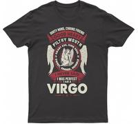 Dirty Mind Caring Friend Good Heart Filthy Mouth Smart Ass Kind Soul Sweet Sinner Humble I Never Said I Was Perfect I Am A Virgo Zoniac, Fashion T-Shirt(XX-Large)
