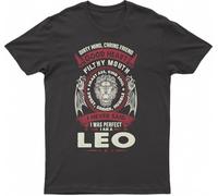 Dirty Mind Caring Friend Good Heart Filthy Mouth Smart Ass Kind Soul Sweet Sinner Humble I Was Perfect I Am A Leo, Fashion T-Shirt(Small)