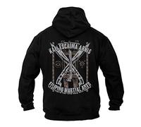 Dirty Ray Arts Martiaux Filipino Kali Escrima Arnis Sweat Homme avec Capuche BDT22C (XL)