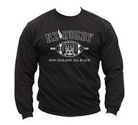 Dirty Ray Rugby New Zealand All Black Sweat Homme F2 (XXL)