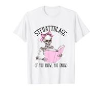 Dirty Romance STFUATTDLAGG Squelette Lecture Smut Smutty Book T-Shirt Graphique avec Valeur