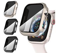 Diruite 3-Pièces pour Apple Watch Series 9/8/7 41mm Protection Écran Anti-Espion,HD Anti-Spy Privacy Verre Trempé Cover pour iWatch 41mm Privacy Coque