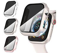 Diruite 3-Pièces pour Apple Watch Series 9/8/7 41mm Protection Écran Anti-Espion,HD Anti-Spy Privacy Verre Trempé Cover pour iWatch 41mm Privacy Coque