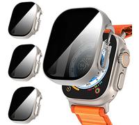 Diruite 3-Pièces pour Apple Watch Ultra 3/2/1 49mm Protection Écran Anti-Espion,HD Anti-Spy Privacy Verre Trempé Cover pour iWatch 49mm Privacy Coque