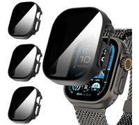 Diruite 3-Pièces pour Apple Watch Ultra 3/2/1 49mm Protection Écran Anti-Espion,HD Anti-Spy Privacy Verre Trempé Cover pour iWatch 49mm Privacy Coque