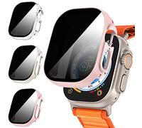 Diruite 3-Pièces pour Apple Watch Ultra 3/2/1 49mm Protection Écran Anti-Espion,HD Anti-Spy Privacy Verre Trempé Cover pour iWatch 49mm Privacy Coque