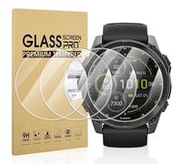 Diruite 4Pcs Protection Écran pour Garmin Fenix 8/Fenix 8 Pro AMOLED 51mm | Dureté 9H Verre Trempé Screen Protection,HD Clair,Anti-rayures,Sensible au Toucher,Pas Bulles,Protection Couverture Complète