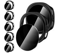 Diruite 5+5 Pièces pour Samsung Galaxy Watch 8 44mm Protection Écran+Coque,Privacy Verre Trempé Screen Protection*5+Creux Antichoc PC Case*5,Noir,44mm
