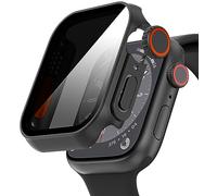 Diruite Coque pour Apple Watch SE 3/2/1 /Series 6 5 4 44mm Anti-Espion | Apparence Créative Case Matériel PC Dur avec Privacy Verre Trempé ,Ultra-mince,Haute Sensibilité,Résistant aux Rayures