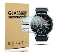 Diruite Lot de 4 films de protection d'écran en verre trempé Ajustement parfait, anti-rayures, sans bulles d’air Pour montres Samsung Galaxy 46 mm et Gear S3 (SM-800/SM-R805)