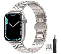 Diruite pour Apple Watch 49mm 46mm 45mm 44mm 42mm 41mm 40mm 38mm Bracelet,Acier Inoxydable Watchband avec Double Déploiement Fermoir pour Apple Watch Ultra/Ultra 2/Series 10/9/8/7/6/5/4/SE