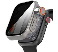 Diruite pour Apple Watch Series 9/8/7 41mm Protection Écran Anti-Espion,Apparence Créative Anti-Spy Privacy Verre Trempé Case pour iWatch 41mm
