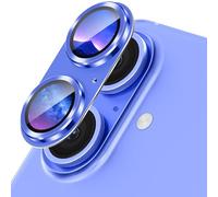 Diruite Protection Appareil Photo pour iPhone 16/16 Plus | Verre Trempé 9H HD,Alliage D'aluminium Anti Rayures,Gardez le Tir Original,Forte Adsorption,Assemblage Facile,Outremer