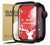 Diruite Protection Écran pour Apple Watch SE 3/2/1 /Series 6 5 4 44mm Verre Trempé,3D Alliage Titane Résistant à L'eau Protecteur D'écran Verre Trempé pour iWatch 44mm[Anti-rayures]