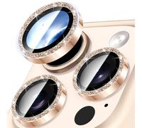 Diruite Protection Objectif Camera pour iPhone 16 Pro/16 Pro Max | Verre Trempé 9H HD,Alliage D'aluminium Anti Rayures,Gardez le Tir Original,Forte Adsorption,Brillant Décoration,Titane sable