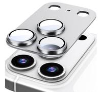 Diruite Protection Objectif pour iPhone 17 Pro Max Protection Appareil Photo,Givré Verre Trempé Alliage D'aluminium Caméra Arrière Protecteur Camera Protector,Gris