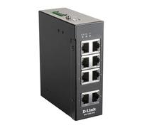 D-Link Commutateur DIS 100E-8W – Non géré 8 x 10/100 – Rail DIN, fixation murale – Tension CC