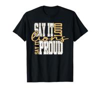 Dis-Le Fort et Fier l'esprit Scolaire des Lions Gold Lion Pride T-Shirt