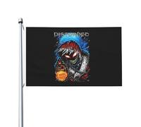 Dis*tur*bed Drapeau 3x5FT Double Face - Tapisserie Rock Band Heavy Metal - Fan Banner Chambre Décoration Murale Intérieur Extérieur - Accessoire Concert Cadeau Musique