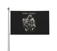 Dis*tur*bed Drapeau 3x5FT Double Face - Tapisserie Rock Band Heavy Metal - Fan Banner Chambre Décoration Murale Intérieur Extérieur - Accessoire Concert Cadeau Musique