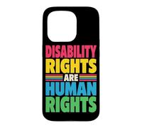 Disability Rights are Human Rights are Human Rights Colorful Retro Advocate Coque pour iPhone 15 Pro