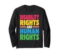 Disability Rights are Human Rights are Human Rights Colorful Retro Advocate Manche Longue