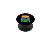 Disability Rights are Human Rights are Human Rights Colorful Retro Advocate PopSockets PopGrip Adhésif