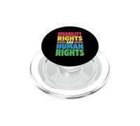 Disability Rights are Human Rights are Human Rights Colorful Retro Advocate PopSockets PopGrip pour MagSafe
