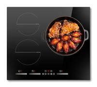 Disaenvir Plaque à Induction 3 Feux, Table de Cuisson Induction Encastrable 60CM, Fonction Boost, Minuterie, Fonction Pause, Verrouillage de Sécurité, Commande Slider Touch, 6500W, 220V