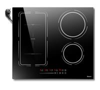 Disaenvir Plaque à Induction 4 Feux avec Zone Flexible | Encastrable 60CM avec Prise, 3500W, Fonction Boost, Minuterie, Maintien au chaud, Pause, Verrouillage de Sécurité, 220V