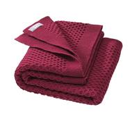 disana IVN Best Couverture tricotée en nid d'abeille, 100 % laine mérinos bio GOTS, IVN Best | Couverture douillette avec motif nid d'abeille | Newborn bébé tout-petit enfant unisexe | Fabriqué en