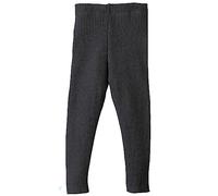 Disana IVN Best Leggings tricotés 100 % laine mérinos bio GOTS | Grande liberté de mouvement | Bébé tout-petit enfant unisexe | Fabriqué en Allemagne, anthracite, 62/68 cm