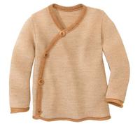 disana - Kid's Melange-Jacke - Veste en laine mérinos - 74/80 - karamell / natur