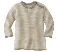 disana - Kid's Melange-Pullover - Pull en laine mérinos - 50/56 - grau / natur